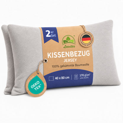Kissenbezüge 2er Set 40x80 cm - 100% Baumwolle, stilvoll und gemütlich