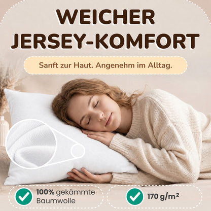 Kissenbezüge 2er Set 40x80 cm - 100% Baumwolle, stilvoll und gemütlich