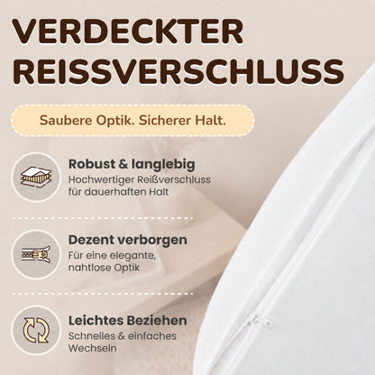 Kissenbezüge 2er Set 80x80 cm - 100% Baumwolle, stilvoll und gemütlich