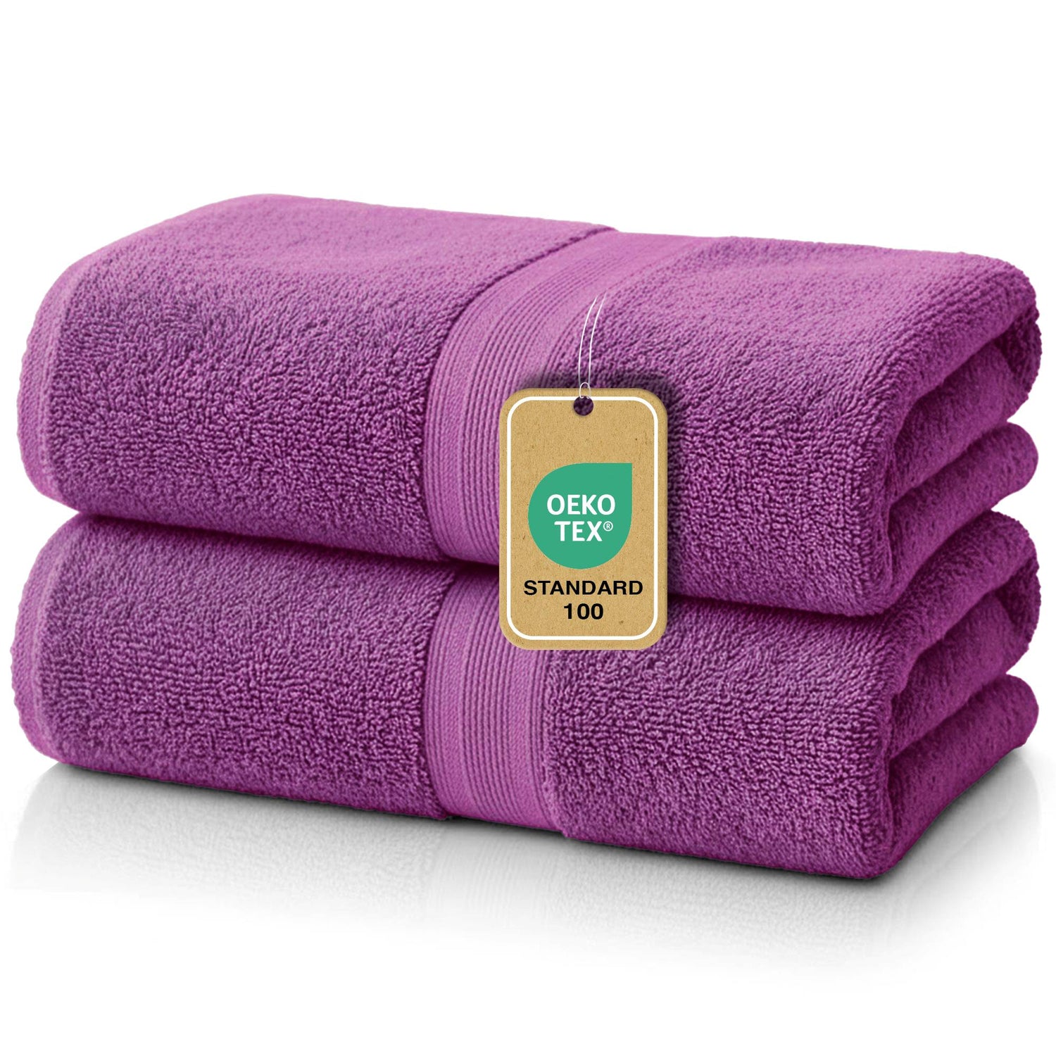 Duschtücher im 2er Set – 100% Baumwolle, 70 x 140 cm, weich und saugfähig