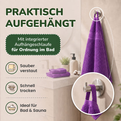 Duschtücher im 2er Set – 100% Baumwolle, 70 x 140 cm, weich und saugfähig