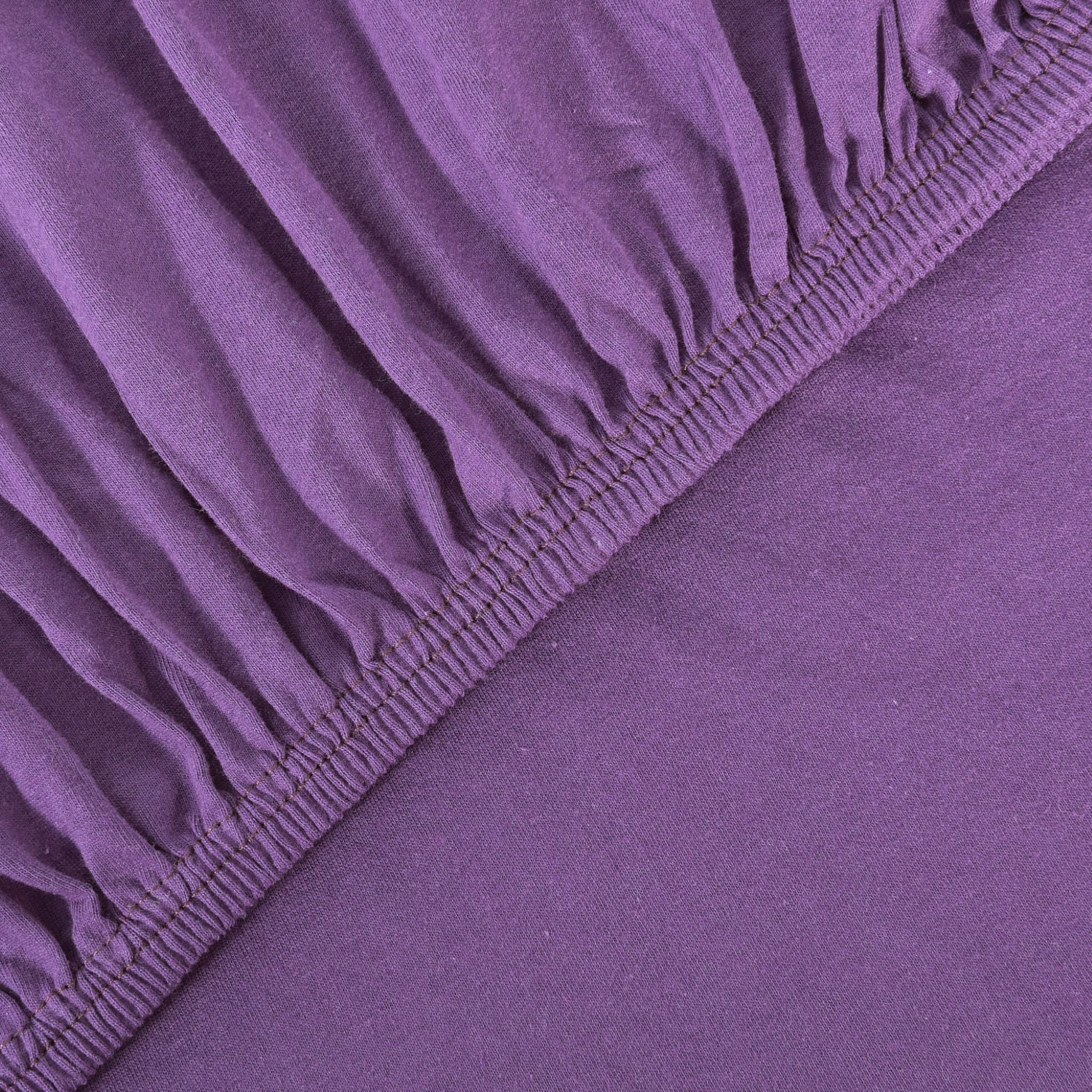 Basic Spannbettlaken 200x220 cm | 25 cm Steg | 100% Jersey-Baumwolle