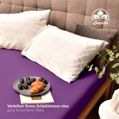 Basic Spannbettlaken 120x200 cm | 25 cm Steg | 100% Jersey-Baumwolle