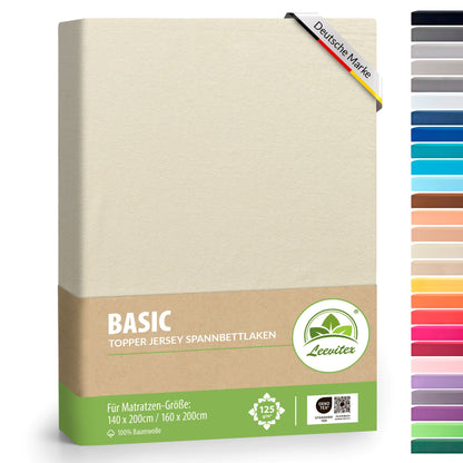 Topper Spannbettlaken 140x200 bis 160x200 / 220 cm | 18 cm Steg | verschiedene Materialstärken