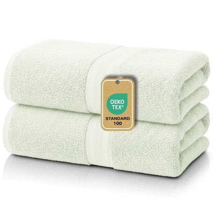 Duschtücher im 2er Set – 100% Baumwolle, 70 x 140 cm, weich und saugfähig