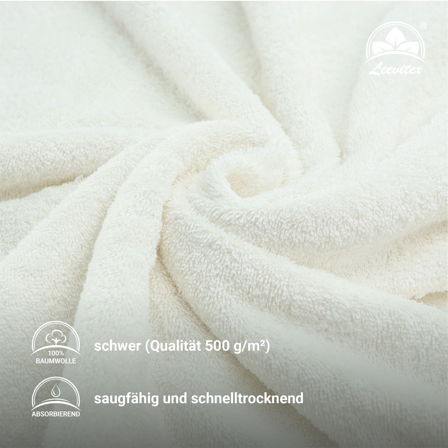 Saunatücher aus 100% Baumwolle im 2er Set – 80 x 200 cm, weich und saugfähig