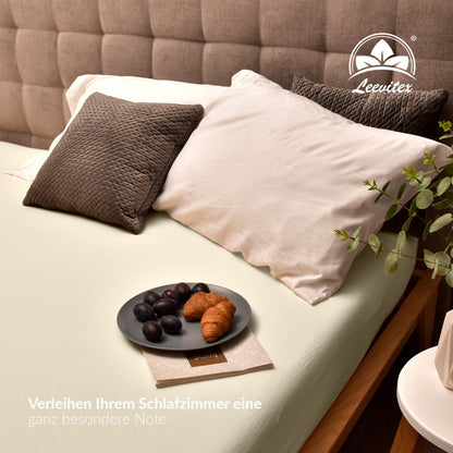 Basic Spannbettlaken 140x200 cm | 25 cm Steg | 100% Jersey-Baumwolle