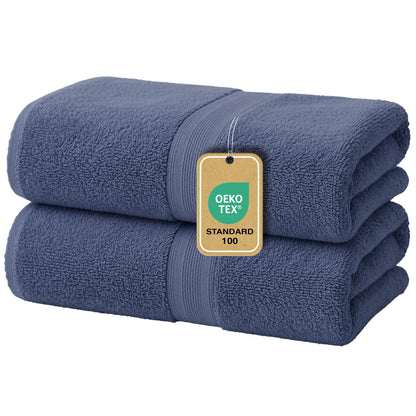 Duschtücher im 2er Set – 100% Baumwolle, 70 x 140 cm, weich und saugfähig