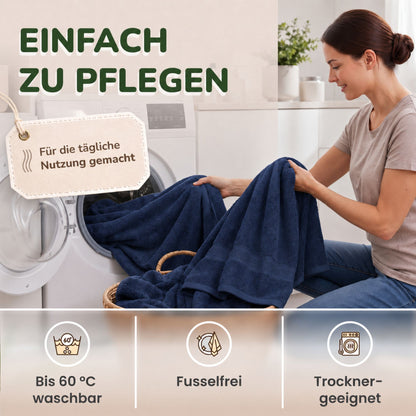 Duschtücher im 2er Set – 100% Baumwolle, 70 x 140 cm, weich und saugfähig