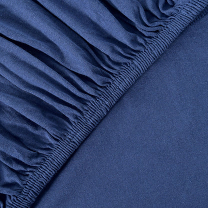 Basic Spannbettlaken 200x220 cm | 25 cm Steg | 100% Jersey-Baumwolle
