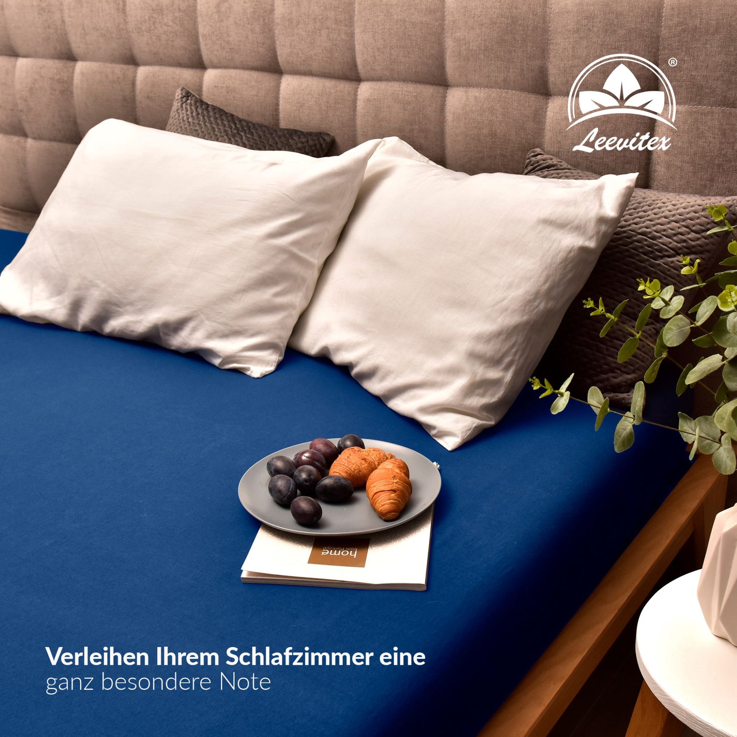 Basic Spannbettlaken 120x200 cm | 25 cm Steg | 100% Jersey-Baumwolle