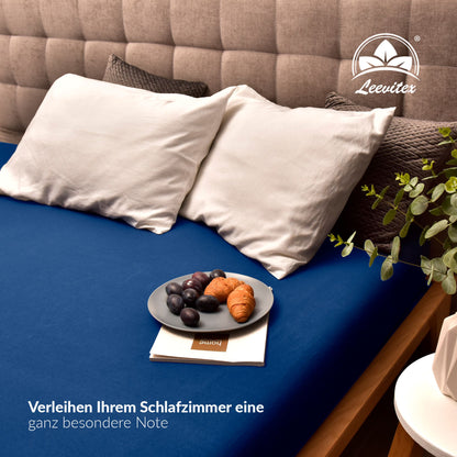 Basic Spannbettlaken 120x200 cm | 25 cm Steg | 100% Jersey-Baumwolle