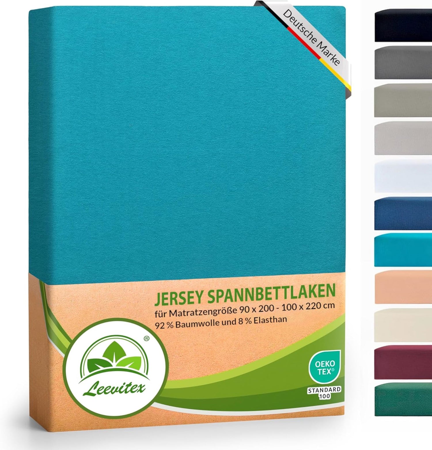 Spannbettlaken für Boxspringbetten 90x200 bis 100x220 cm | 40 cm Steg | verschiedene Materialstärken