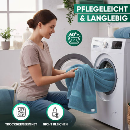 Duschtücher im 2er Set – 100% Baumwolle, 70 x 140 cm, weich und saugfähig