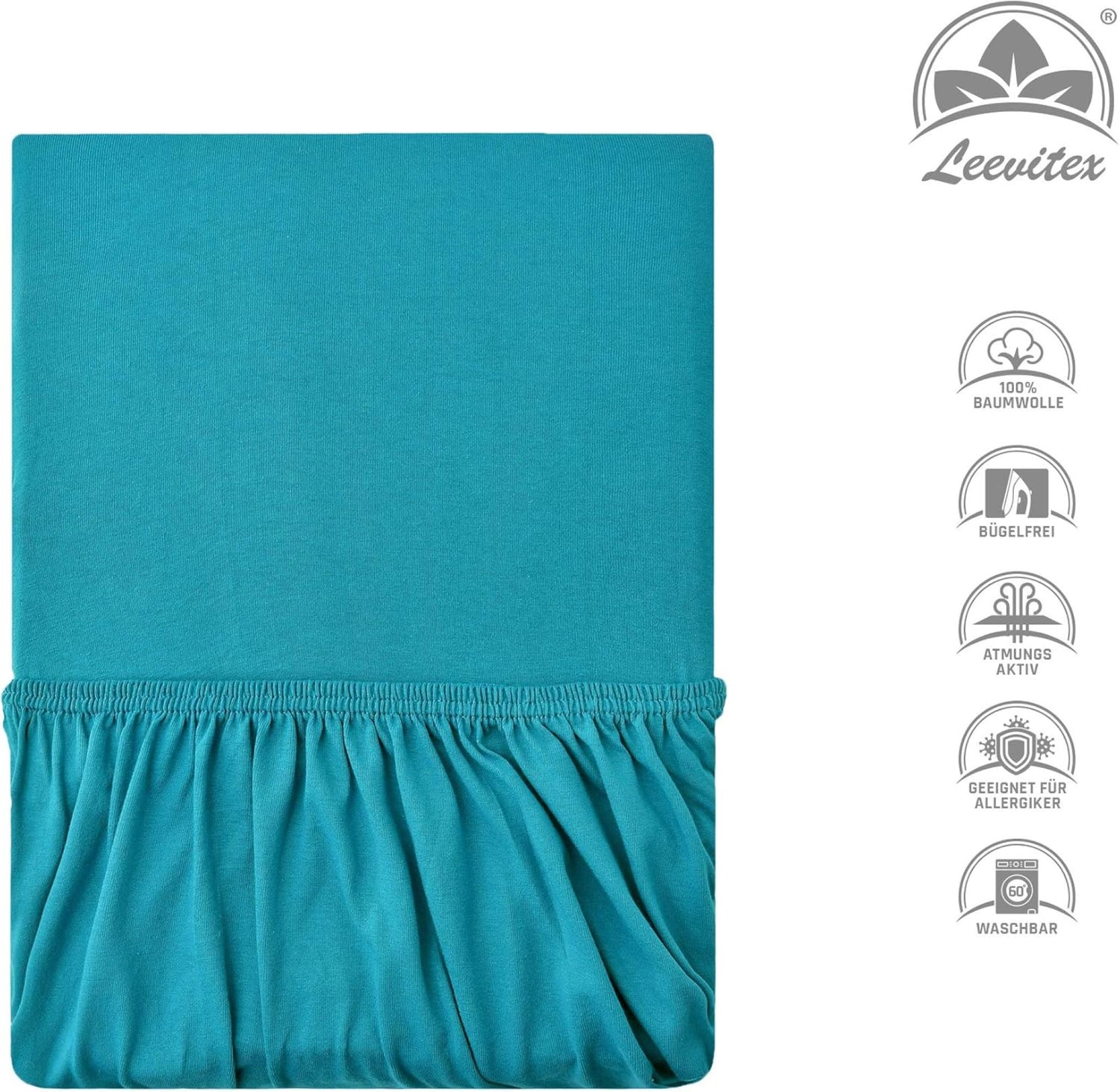 Kinderspannbettlaken von Leevitex im 2er Pack – 100% Jersey-Baumwolle, 70 x 140 cm