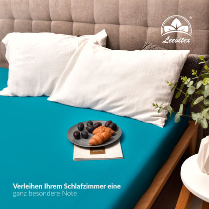 Basic Spannbettlaken 120x200 cm | 25 cm Steg | 100% Jersey-Baumwolle