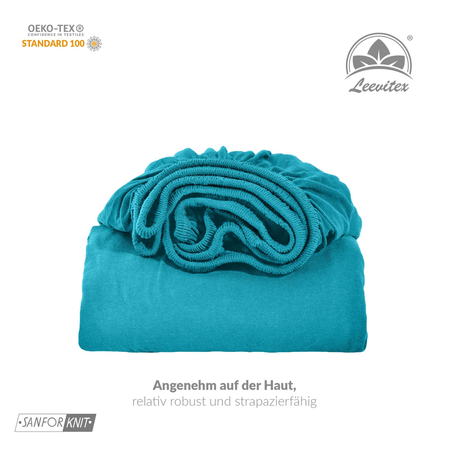 Basic Spannbettlaken 120x200 cm | 25 cm Steg | 100% Jersey-Baumwolle