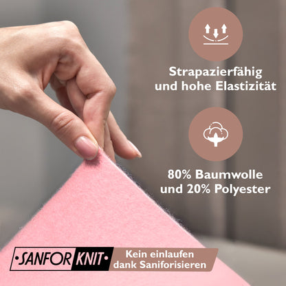Winterspannbettlaken für 90x200 bis 100x200 cm | 40 cm Steg | 80% Baumwolle 20% Polyester