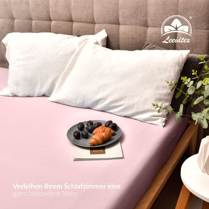 Basic Spannbettlaken 140x200 cm | 25 cm Steg | 100% Jersey-Baumwolle