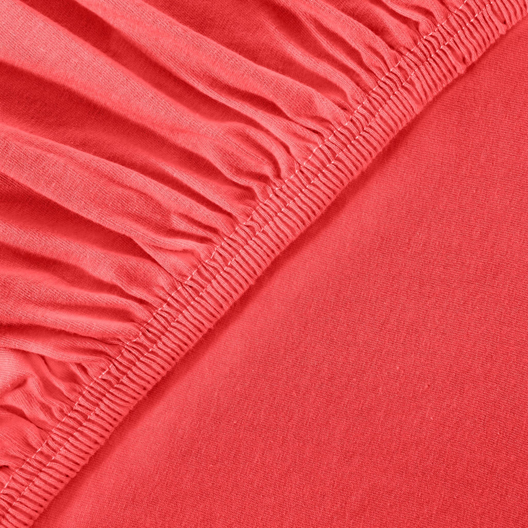Basic Spannbettlaken 140x200 cm | 25 cm Steg | 100% Jersey-Baumwolle
