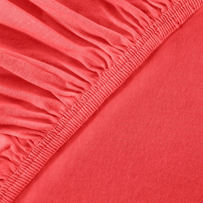 Basic Spannbettlaken 140x200 cm | 25 cm Steg | 100% Jersey-Baumwolle