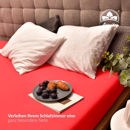 Basic Spannbettlaken 120x200 cm | 25 cm Steg | 100% Jersey-Baumwolle