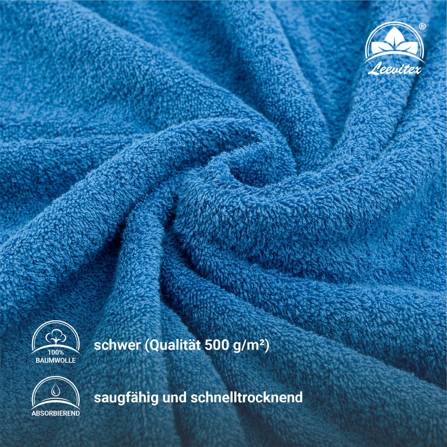 Saunatücher aus 100% Baumwolle im 2er Set – 80 x 200 cm, weich und saugfähig
