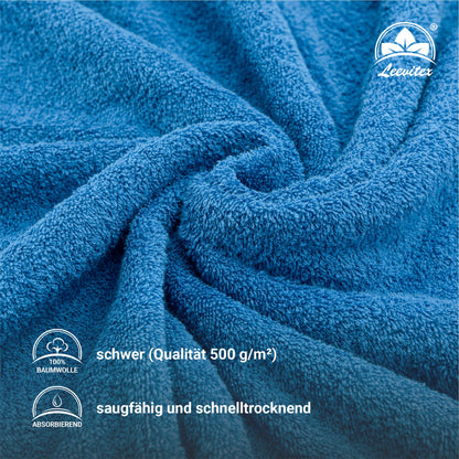 Saunatücher aus 100% Baumwolle im 2er Set – 80 x 200 cm, weich und saugfähig