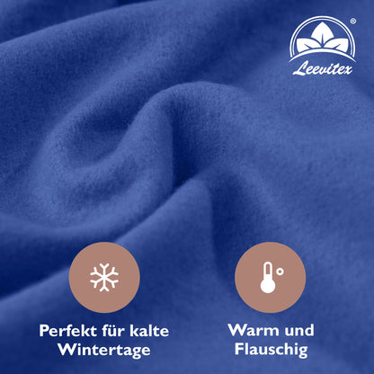 Winterspannbettlaken für 140x200 bis 160x200 cm | 40 cm Steg | 80% Baumwolle 20% Polyester