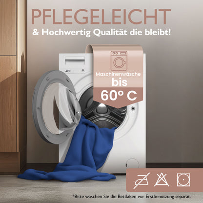 Winterspannbettlaken für 90x200 bis 100x200 cm | 40 cm Steg | 80% Baumwolle 20% Polyester