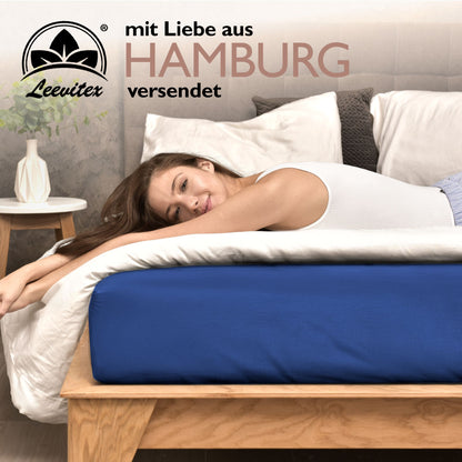 Winterspannbettlaken für 90x200 bis 100x200 cm | 40 cm Steg | 80% Baumwolle 20% Polyester