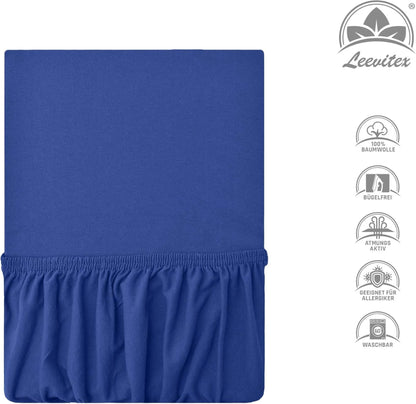 Kinder Spannbettlaken 70 x 140 cm von Leevitex im 1er Pack – 100% Jersey-Baumwolle,