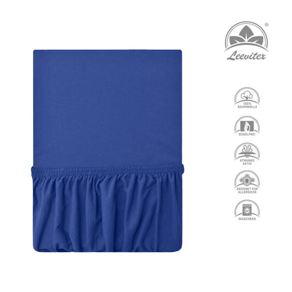 Basic Spannbettlaken 120x200 cm | 25 cm Steg | 100% Jersey-Baumwolle
