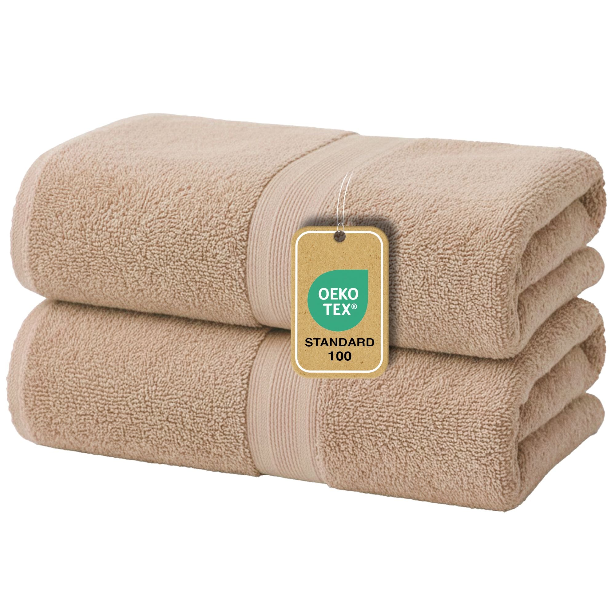 Duschtücher im 2er Set – 100% Baumwolle, 70 x 140 cm, weich und saugfähig