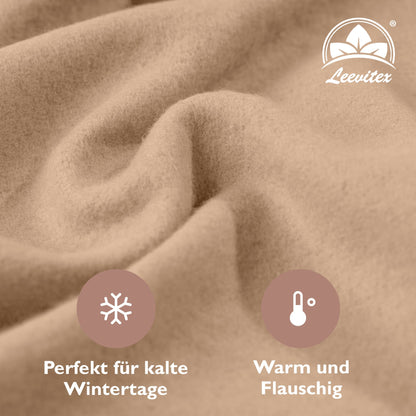 Winterspannbettlaken für 90x200 bis 100x200 cm | 40 cm Steg | 80% Baumwolle 20% Polyester