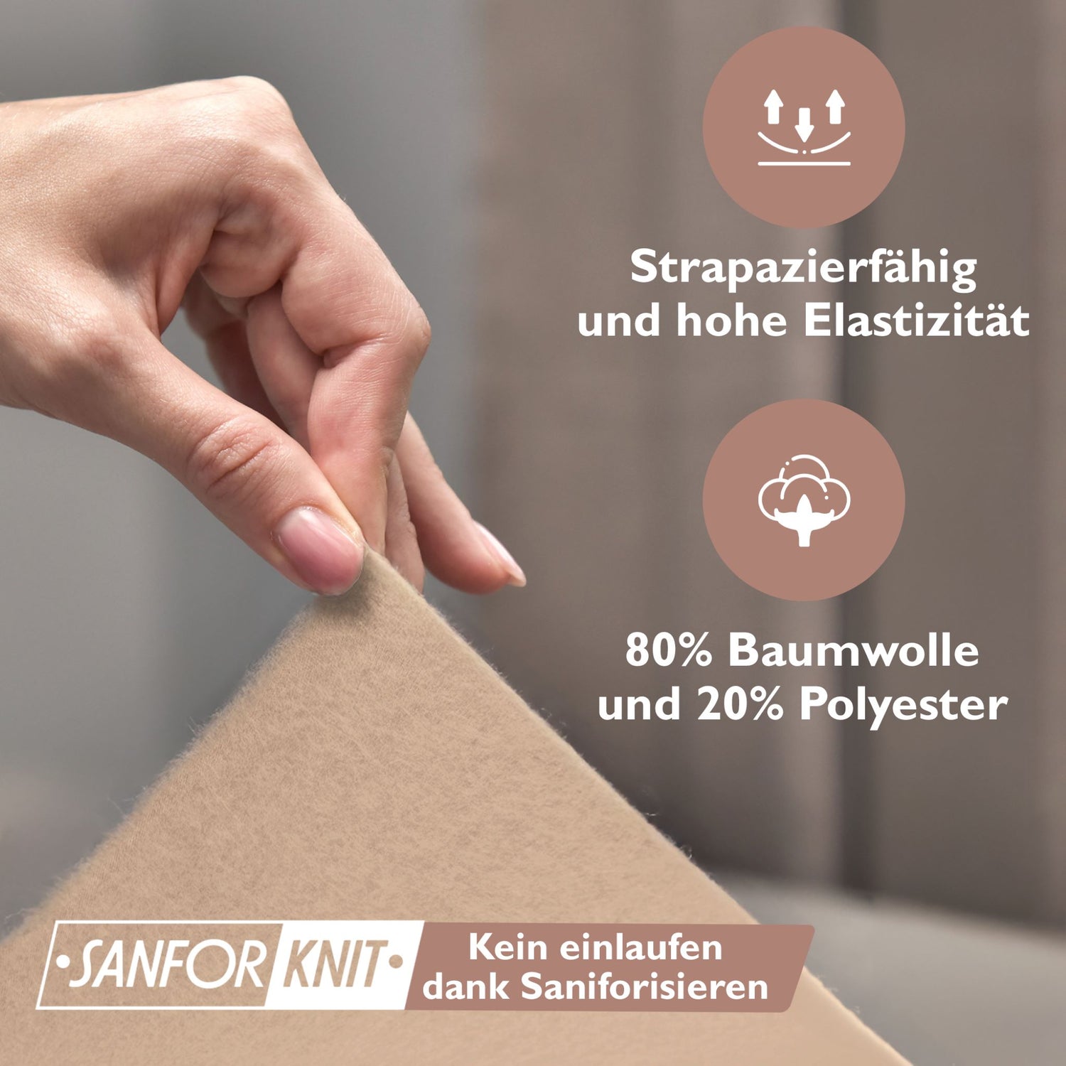 Winterspannbettlaken für 140x200 bis 160x200 cm | 40 cm Steg | 80% Baumwolle 20% Polyester