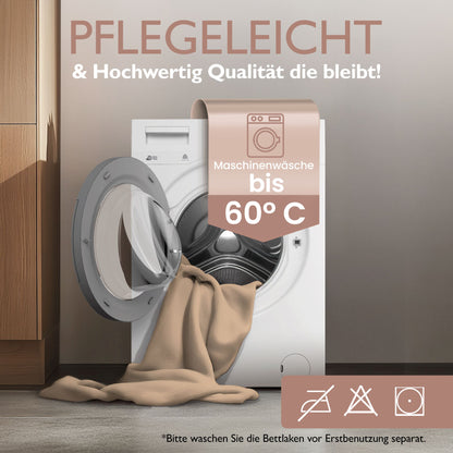 Winterspannbettlaken für 140x200 bis 160x200 cm | 40 cm Steg | 80% Baumwolle 20% Polyester