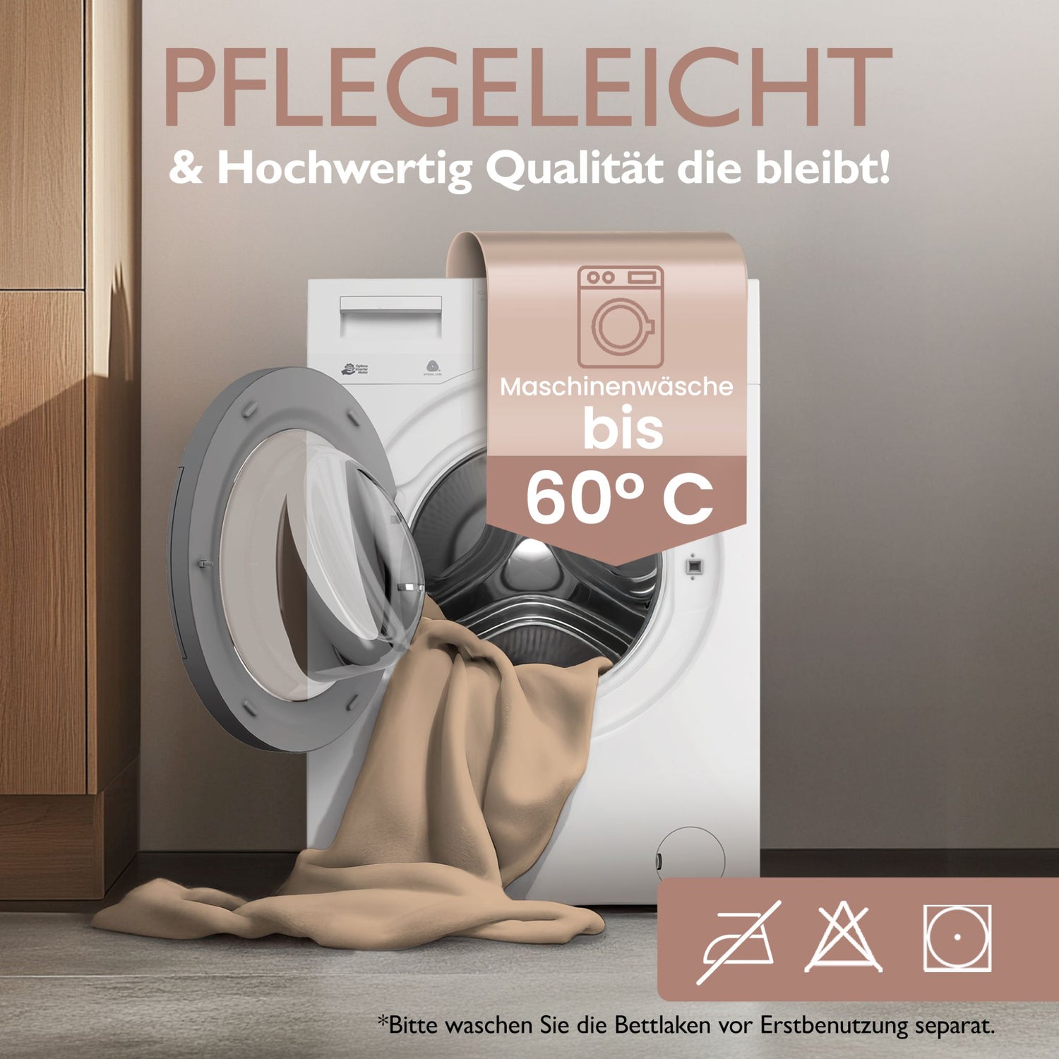 Winterspannbettlaken für 90x200 bis 100x200 cm | 40 cm Steg | 80% Baumwolle 20% Polyester