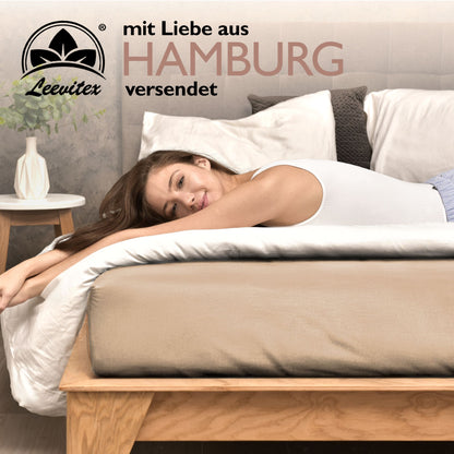 Winterspannbettlaken für 90x200 bis 100x200 cm | 40 cm Steg | 80% Baumwolle 20% Polyester