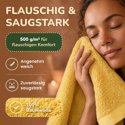 Saunatücher aus 100% Baumwolle im 1er Set – 80 x 200 cm, weich und saugfähig