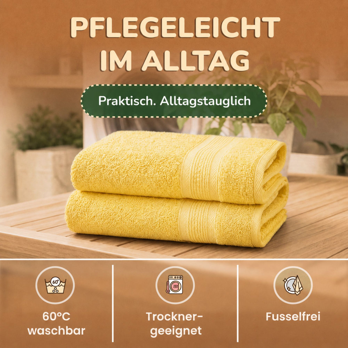 Saunatücher aus 100% Baumwolle im 1er Set – 80 x 200 cm, weich und saugfähig