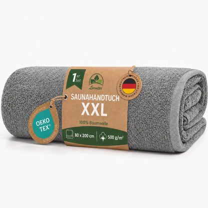 Saunatücher aus 100% Baumwolle im 1er Set – 80 x 200 cm, weich und saugfähig
