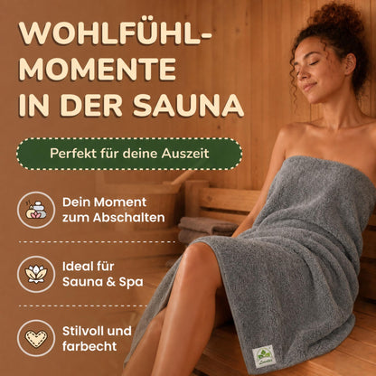 Saunatücher aus 100% Baumwolle im 1er Set – 80 x 200 cm, weich und saugfähig