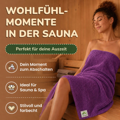 Saunatücher aus 100% Baumwolle im 1er Set – 80 x 200 cm, weich und saugfähig