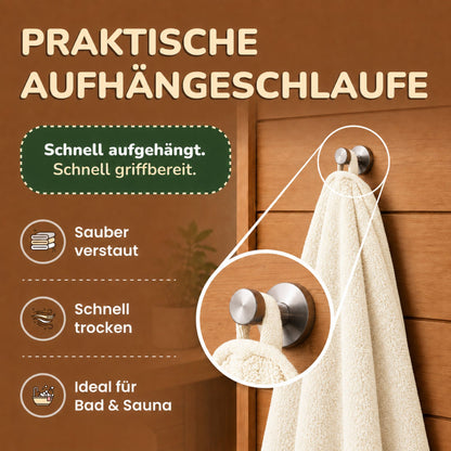 Saunatücher aus 100% Baumwolle im 1er Set – 80 x 200 cm, weich und saugfähig