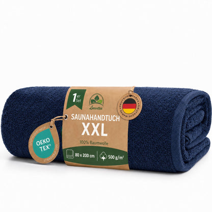 Saunatücher aus 100% Baumwolle im 1er Set – 80 x 200 cm, weich und saugfähig