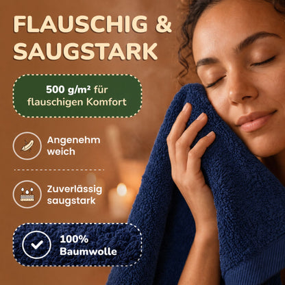 Saunatücher aus 100% Baumwolle im 1er Set – 80 x 200 cm, weich und saugfähig