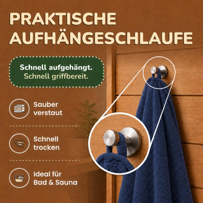Saunatücher aus 100% Baumwolle im 1er Set – 80 x 200 cm, weich und saugfähig