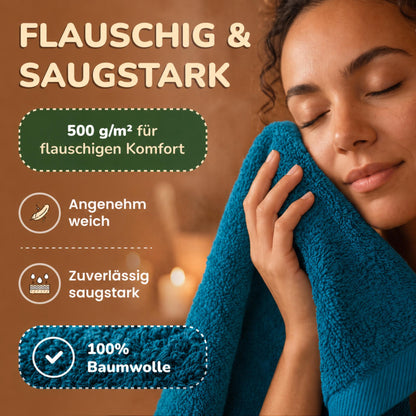 Saunatücher aus 100% Baumwolle im 1er Set – 80 x 200 cm, weich und saugfähig