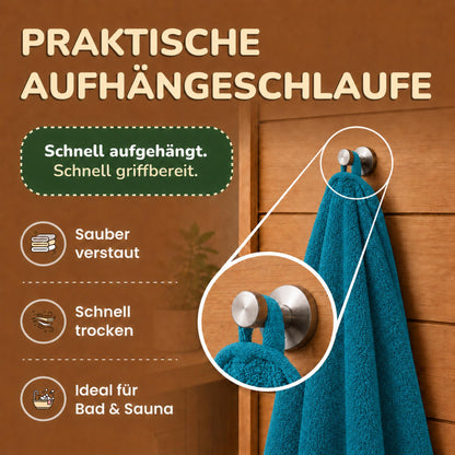 Saunatücher aus 100% Baumwolle im 1er Set – 80 x 200 cm, weich und saugfähig